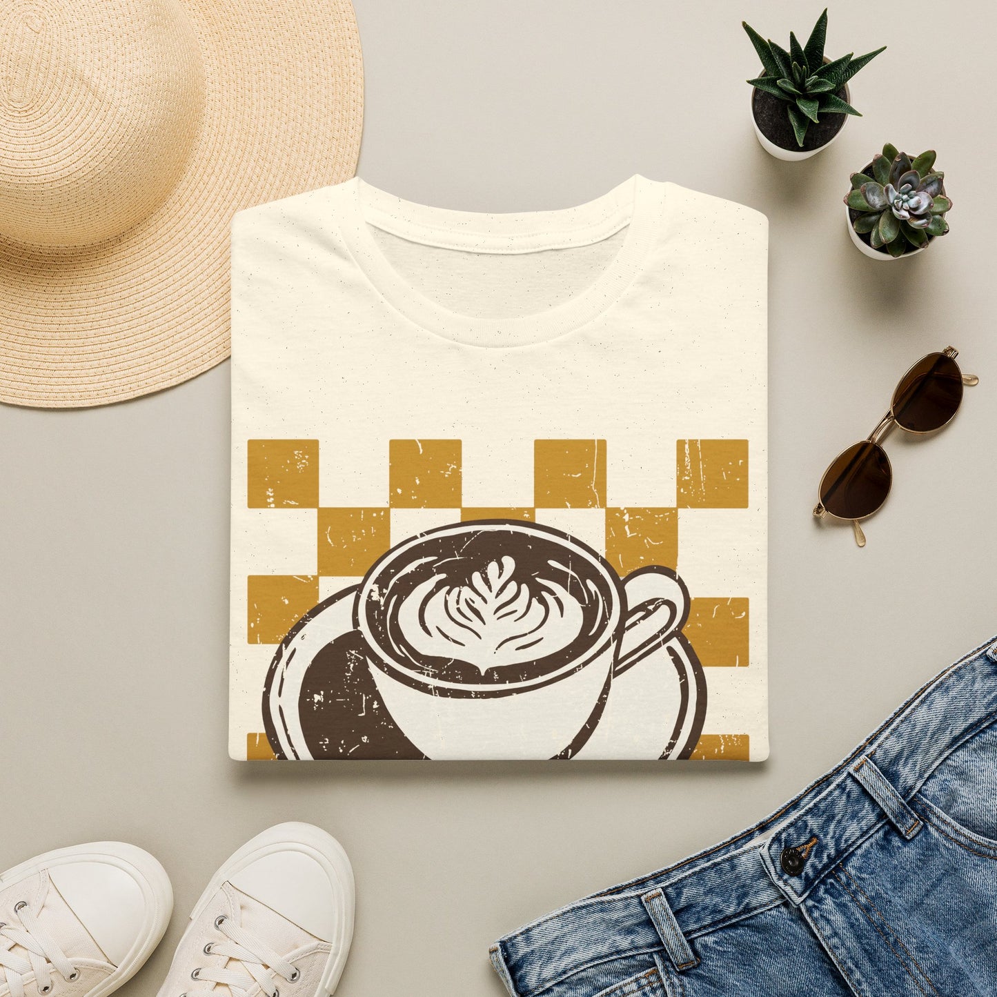 Retro Latte Art T-Shirt
