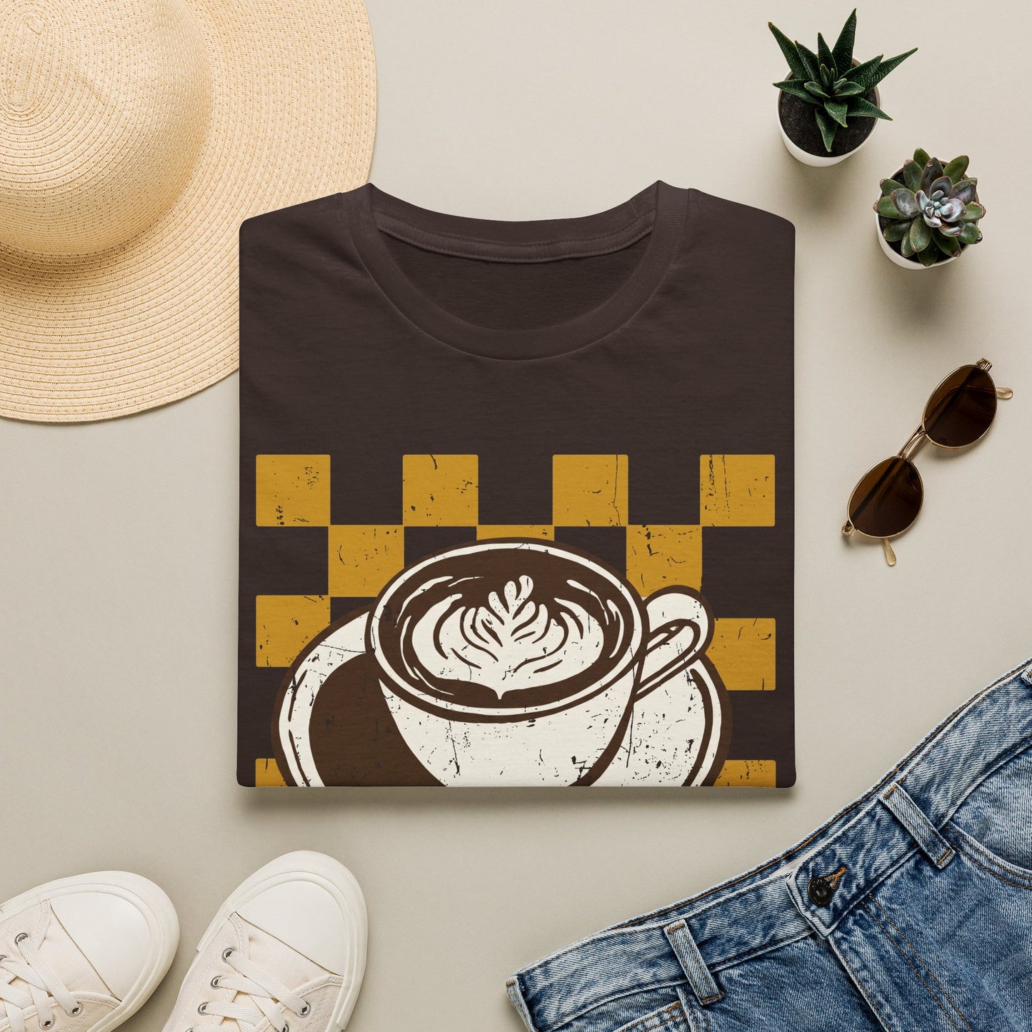 Retro Latte Art T-Shirt