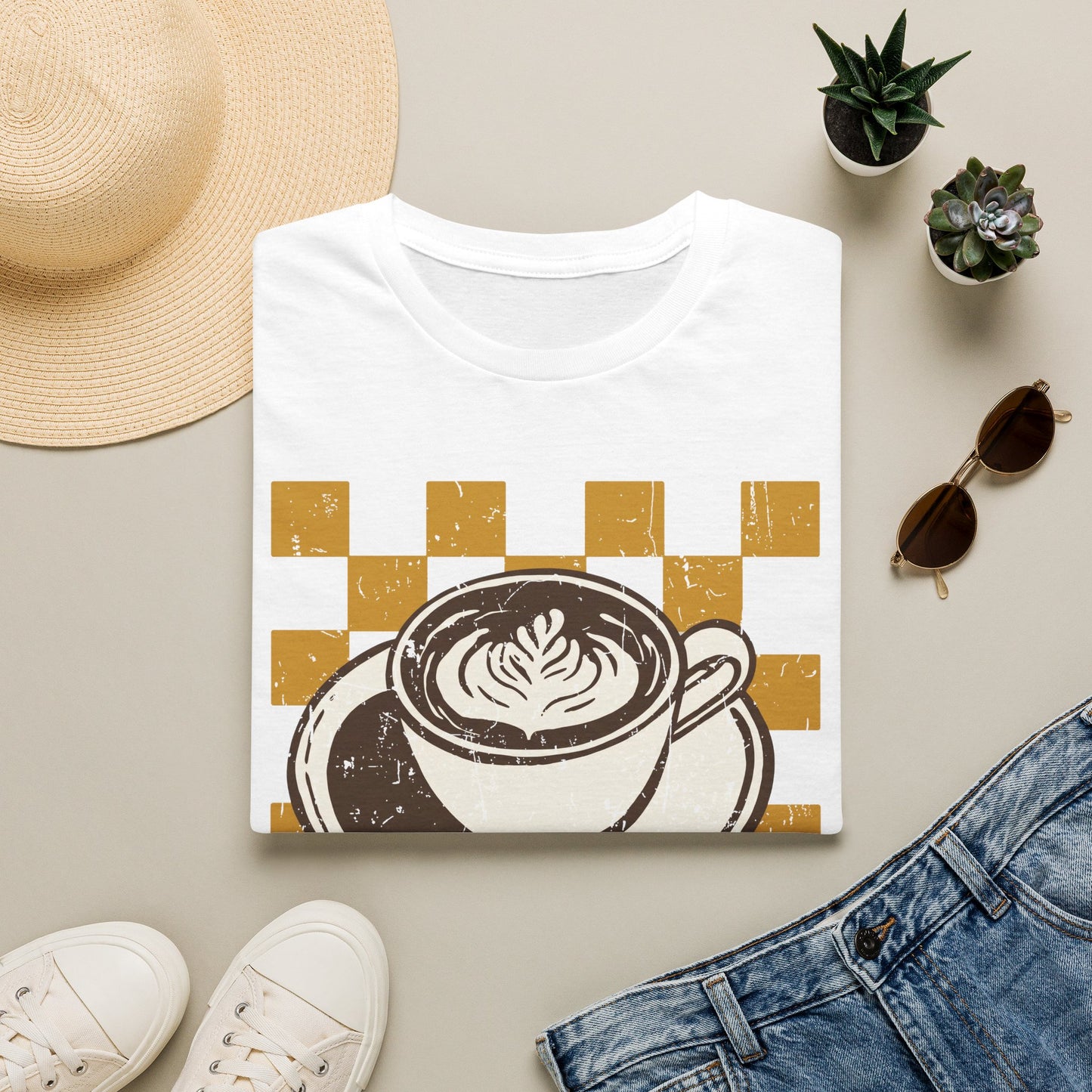 Retro Latte Art T-Shirt