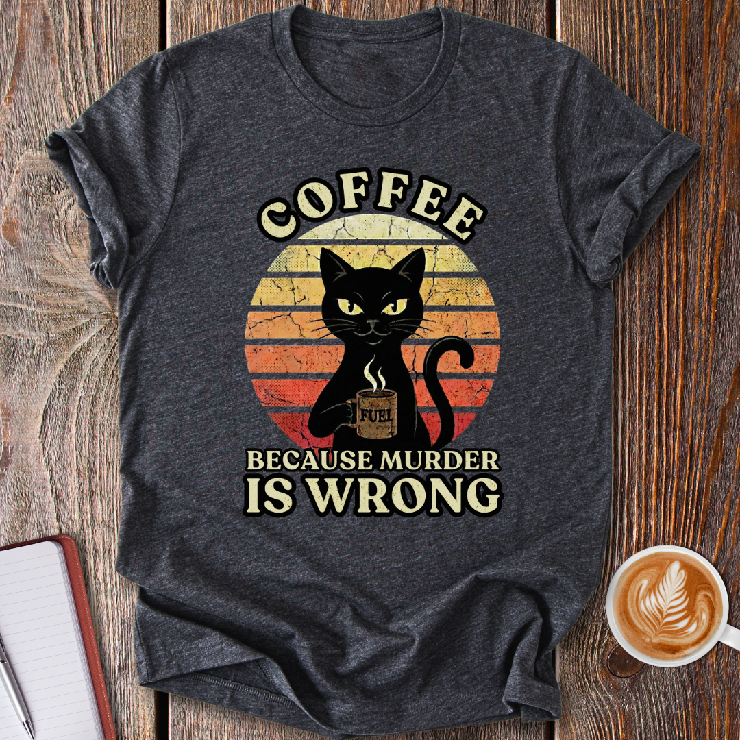 Retro Coffee Cat T-Shirt