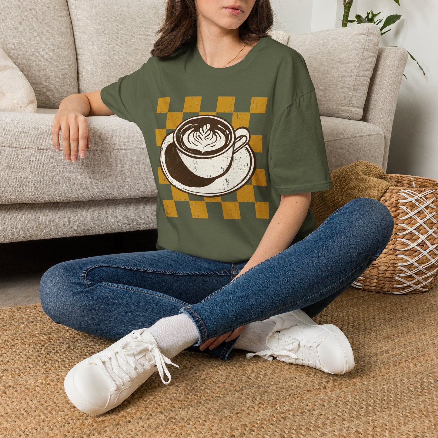 Retro Latte Art T-Shirt