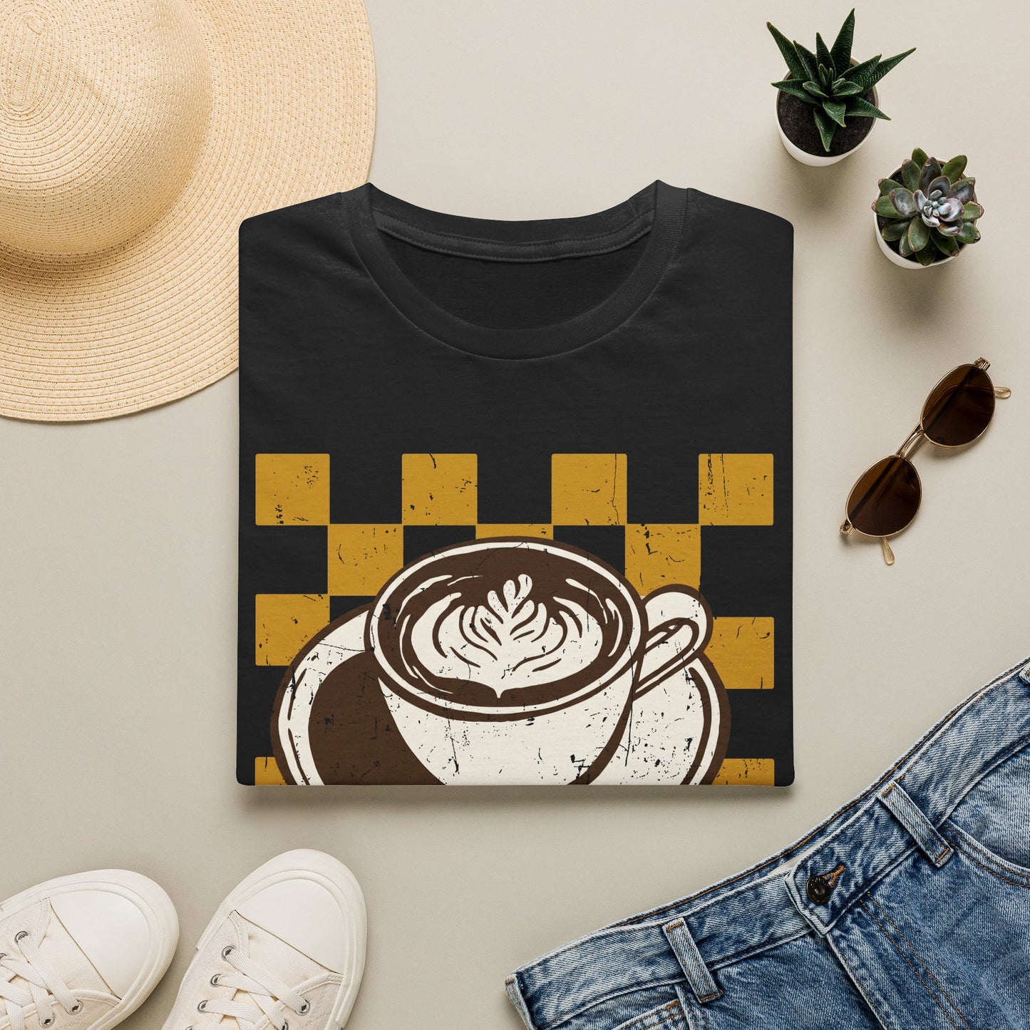 Retro Latte Art T-Shirt