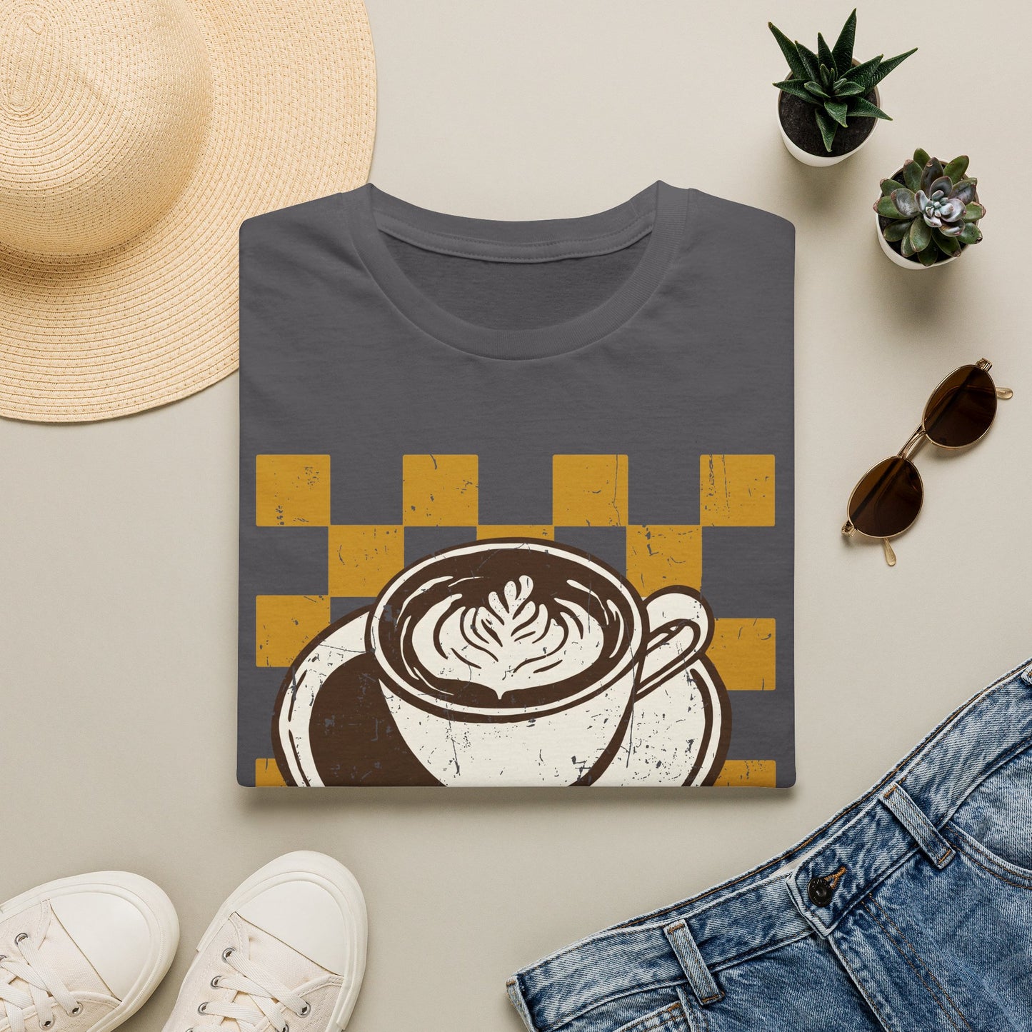 Retro Latte Art T-Shirt