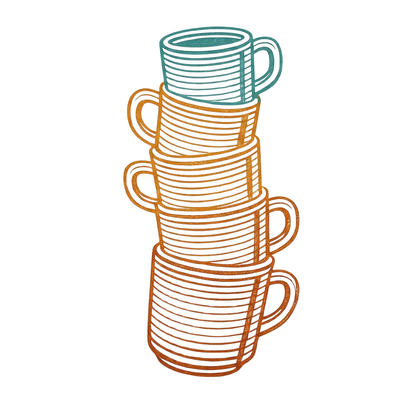 Retro Mug Stack T-Shirt